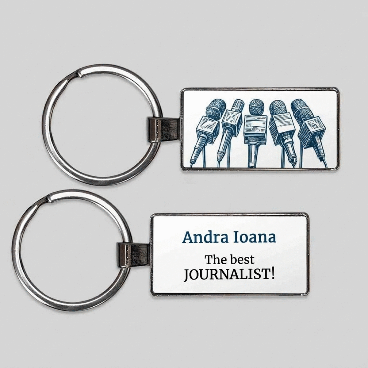 Personalisierter Schlüsselanhänger mit Botschaft – Journalist