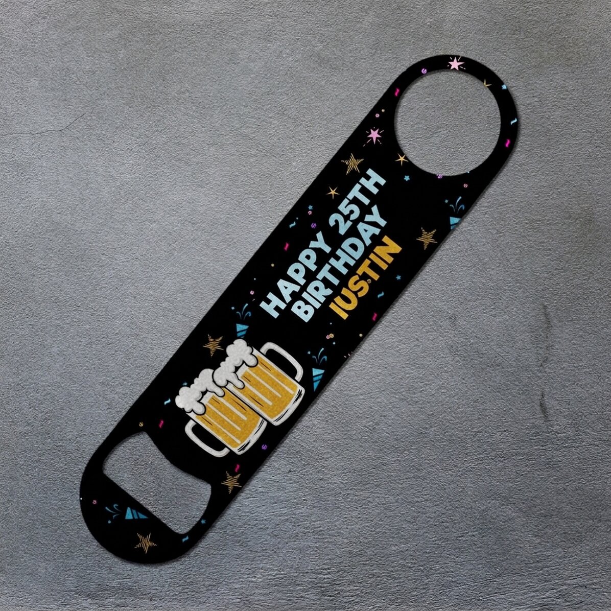 Personalisierter Bieröffner mit Aufschrift – Happy Birthday