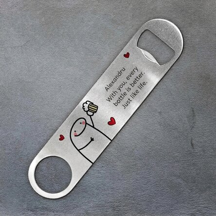 Personalised beer opener with message - Cute Love