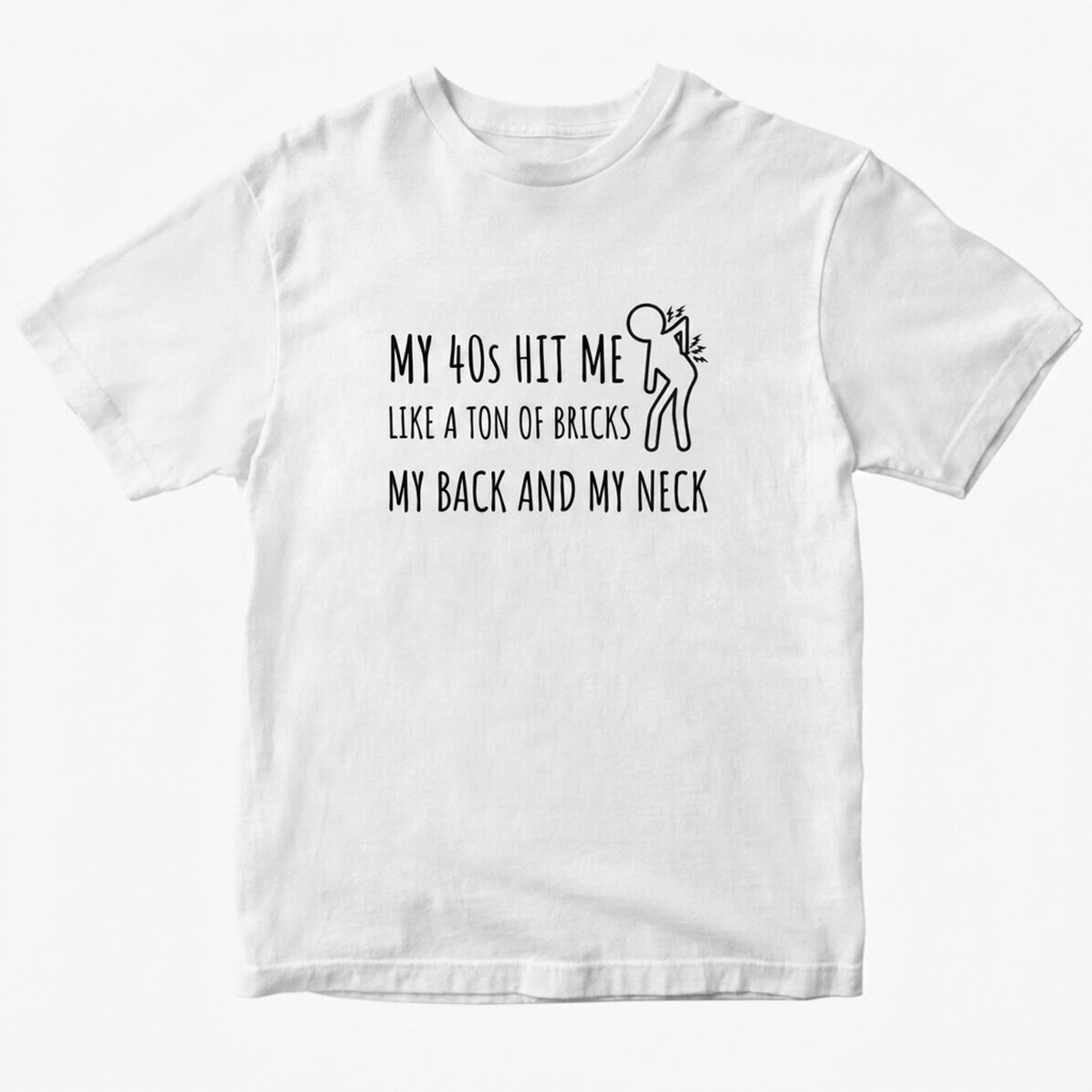 Personalisiertes Baumwoll-T-Shirt mit Aufdruck – Age Pain