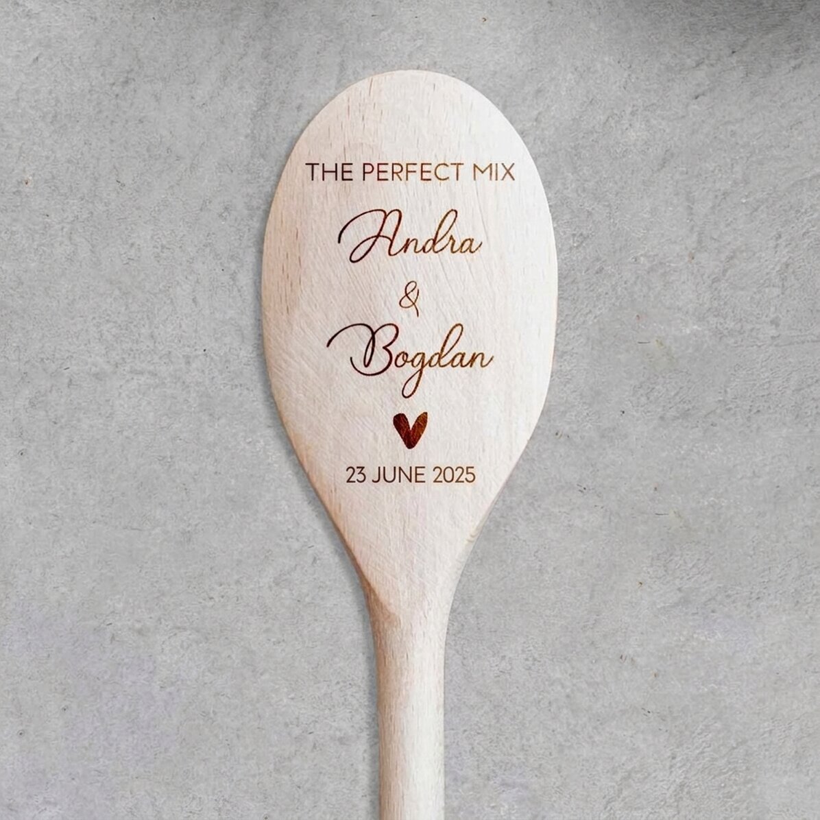 Personalisierter Holzlöffel mit Text – The Perfect Mix