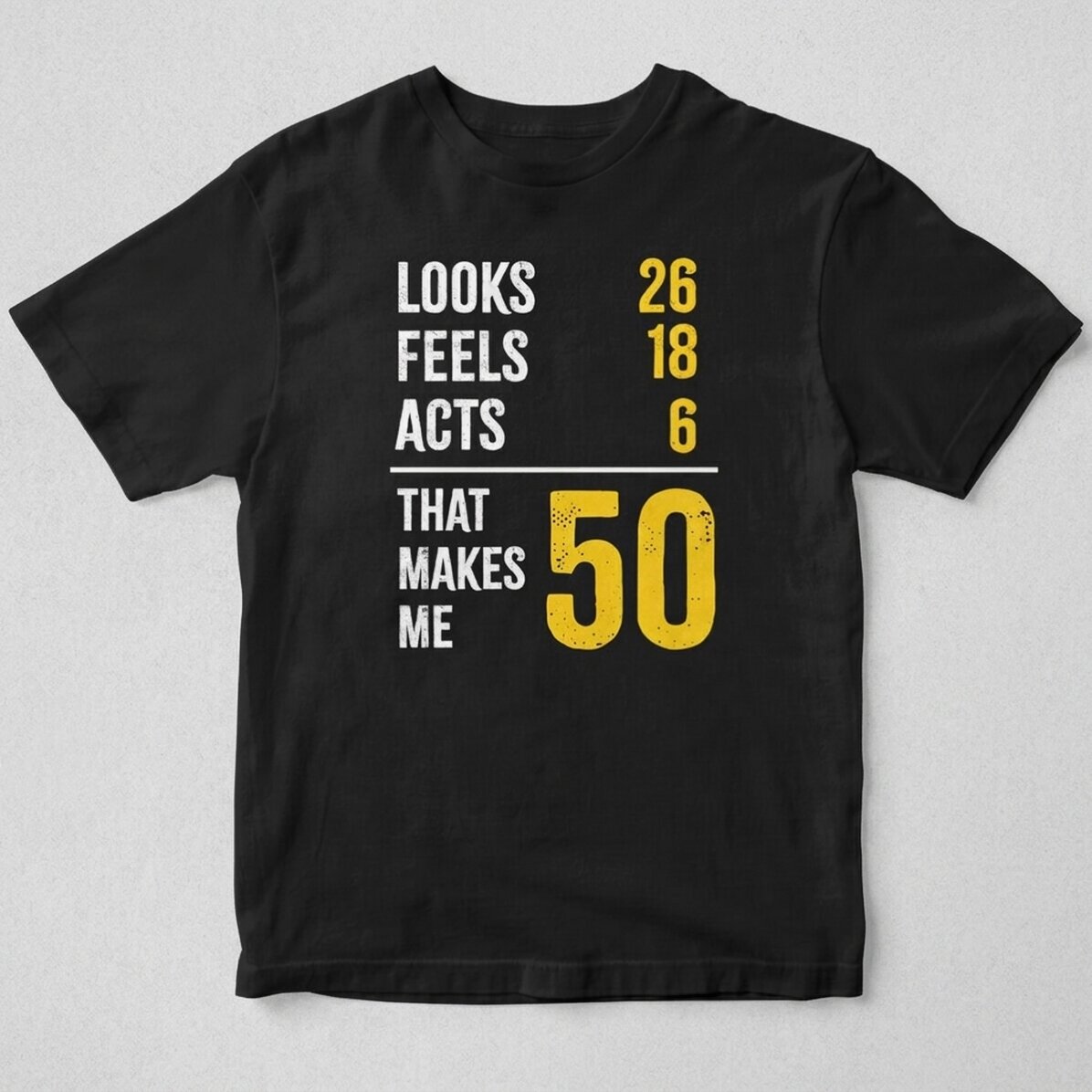 Personalisiertes Baumwoll-T-Shirt mit Zahlen – My real age