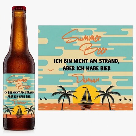 Bier mit individueller Beschriftung – Summer Vibes