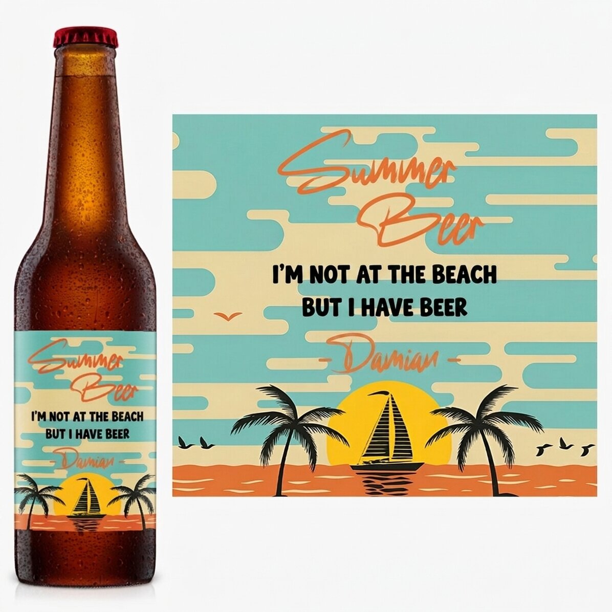 Bier mit individueller Beschriftung – Summer Vibes