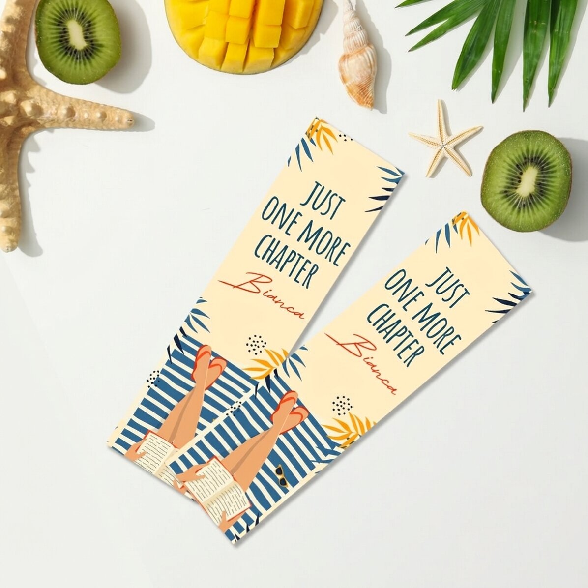 Personalisiertes Lesezeichen mit Text – Summer