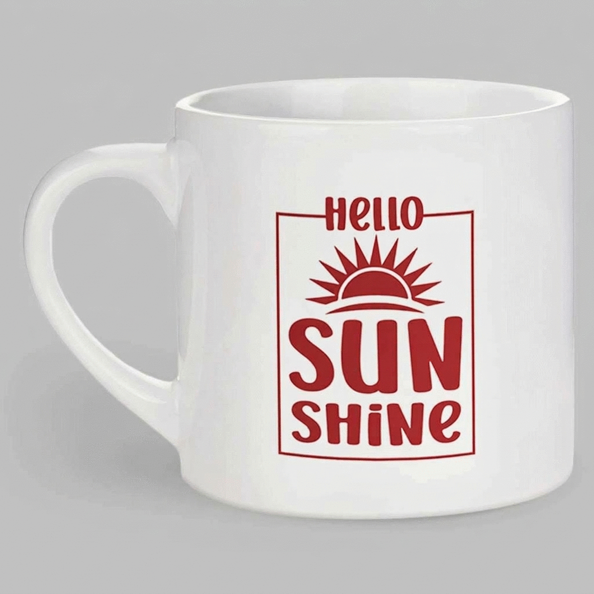 Personalisierte Espressotasse mit Schriftzug – Sunshine