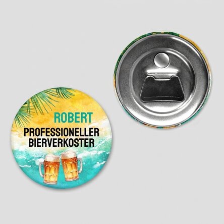 Personalisierter Flaschenöffner mit Magnet und Text – Summer