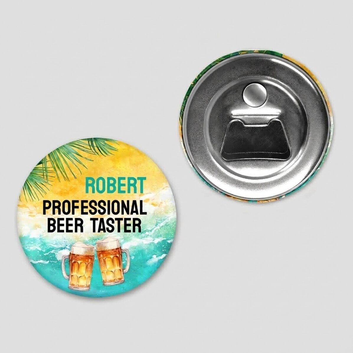 Personalisierter Flaschenöffner mit Magnet und Text – Summer
