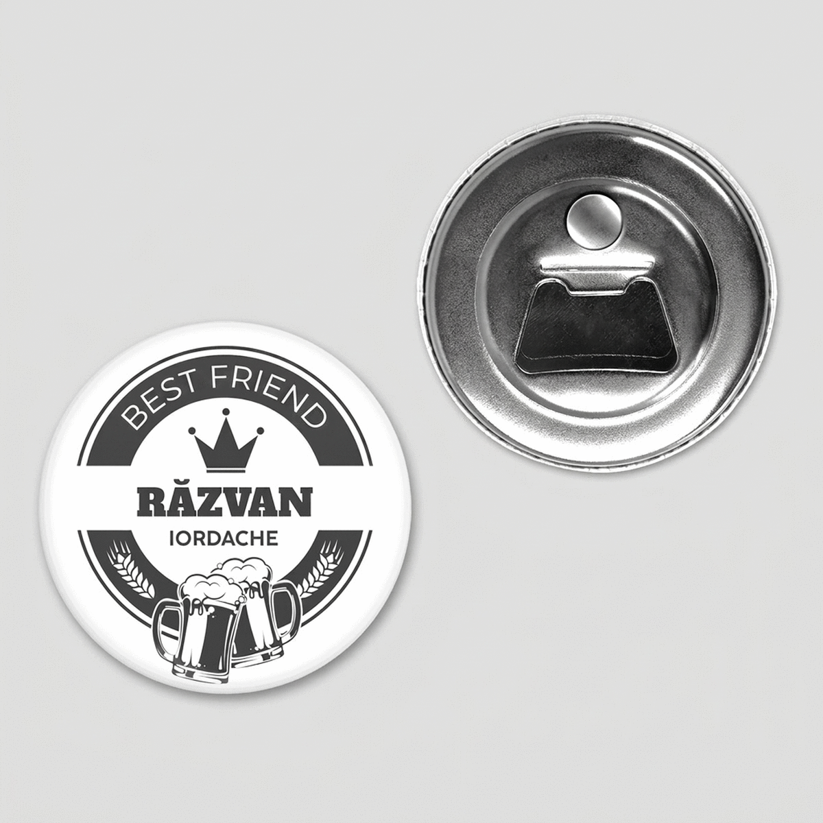 Personalisierter Flaschenöffner mit Magnet und Aufdruck – Bier
