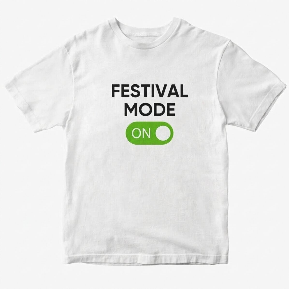 Personalisiertes Baumwoll-T-Shirt mit Aufdruck – Festival Mode