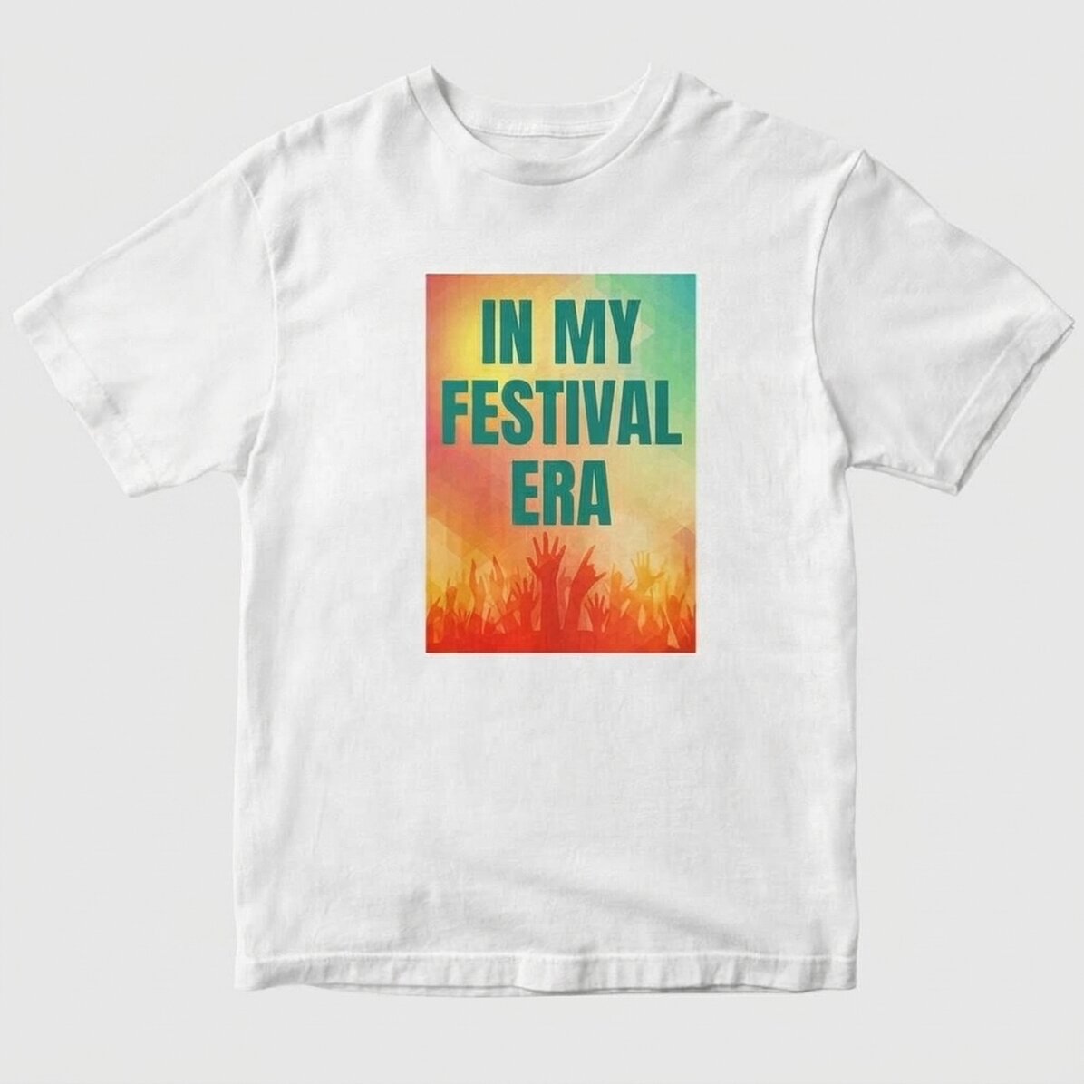 Personalisiertes Baumwoll-T-Shirt mit Aufdruck – In My Festival Era
