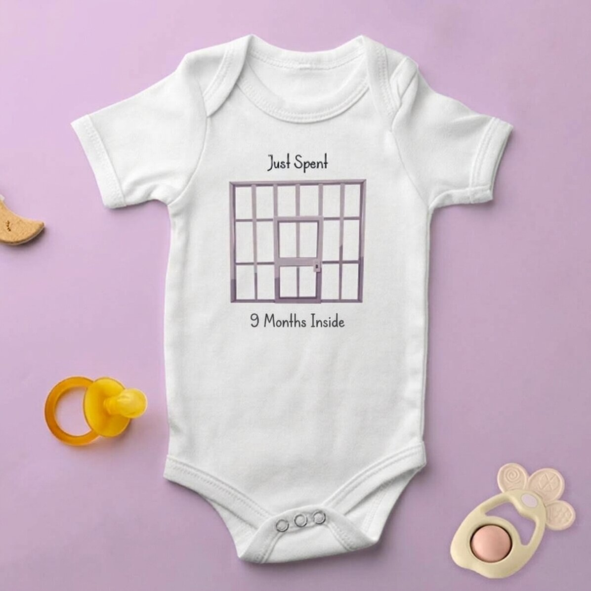 Personalisierter Baby-Body mit Aufdruck – 9 Monate