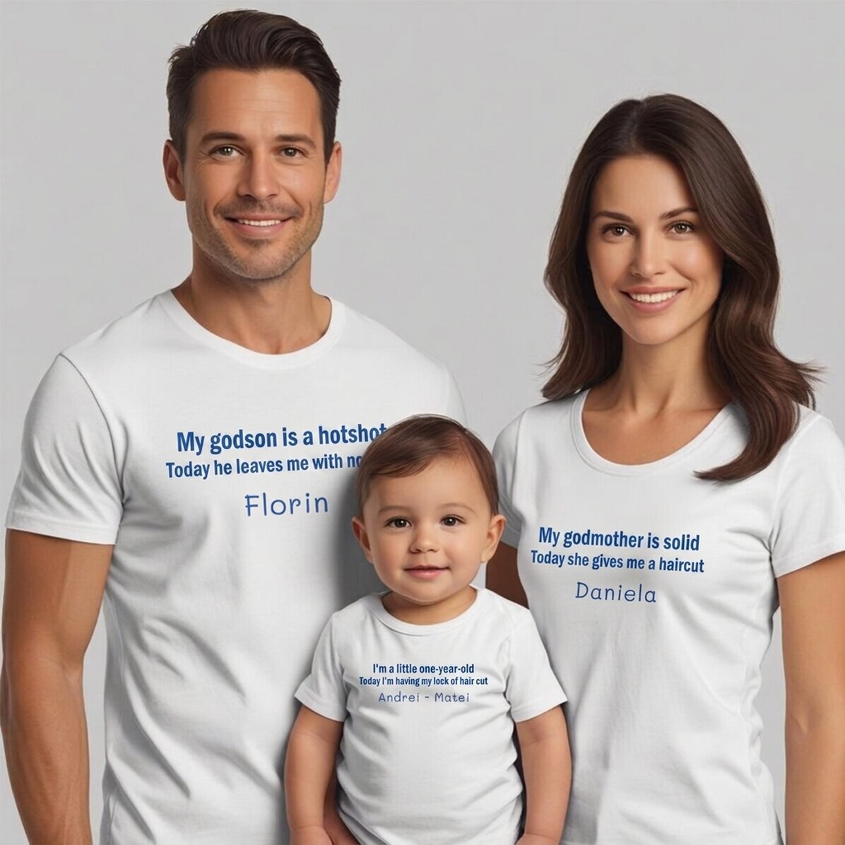 Personalisiertes Baumwoll-T-Shirt für Kinder/Erwachsene – Mot-Schnitt