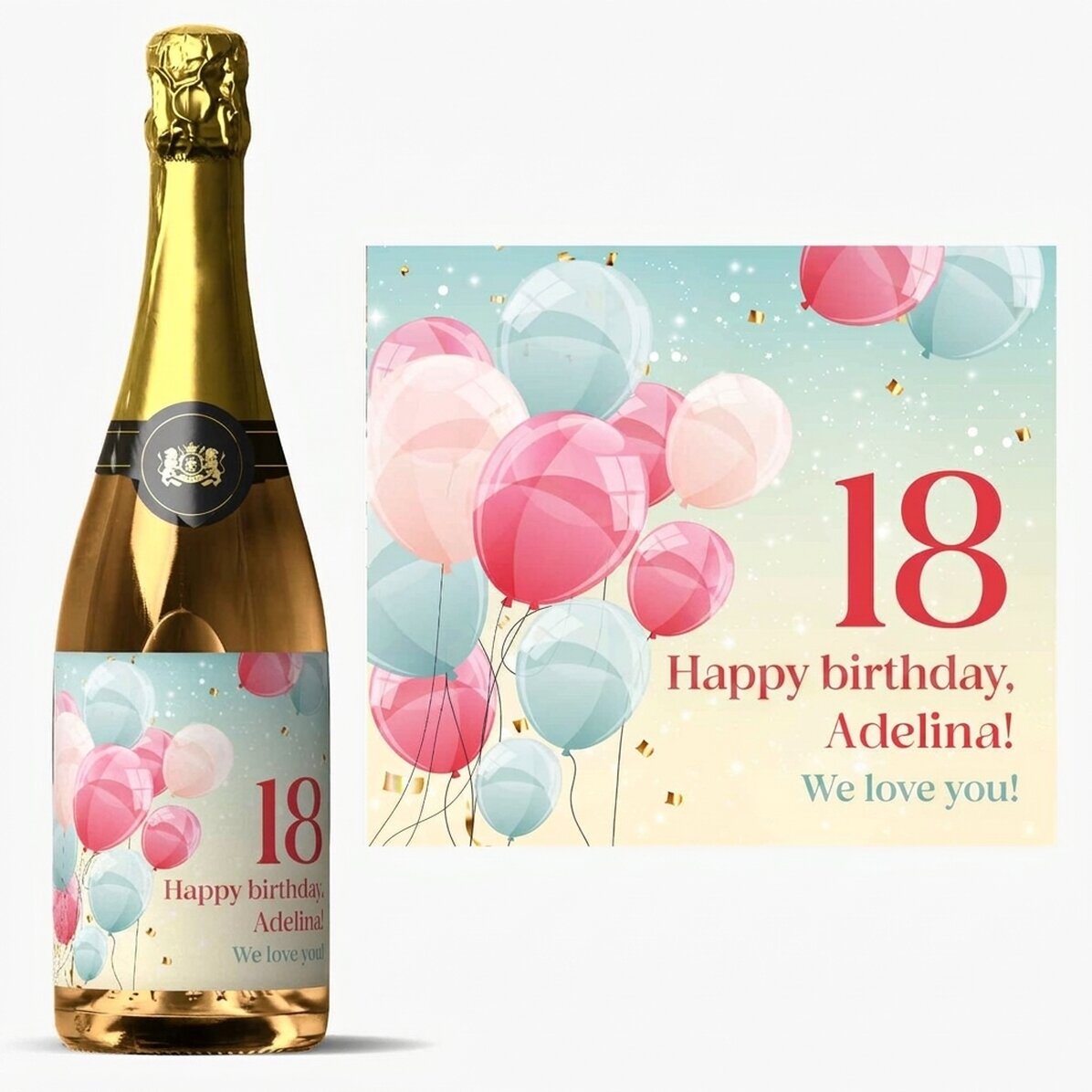 Personalisierter Sekt mit Aufdruck – Geburtstag