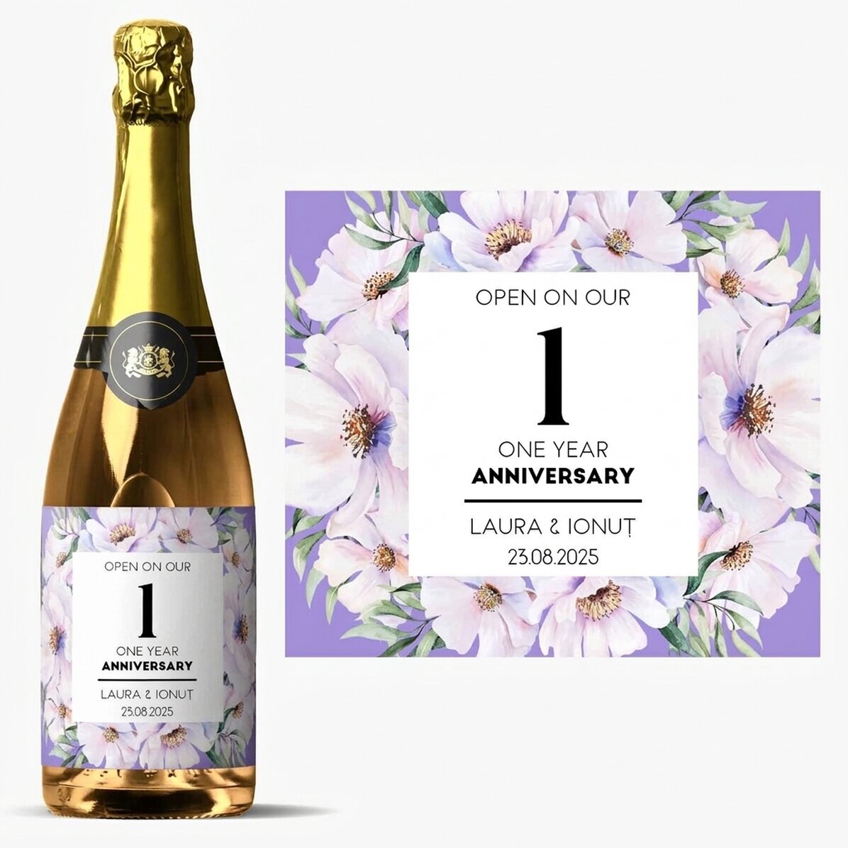 Personalisierter Sekt mit Text – Jubiläum