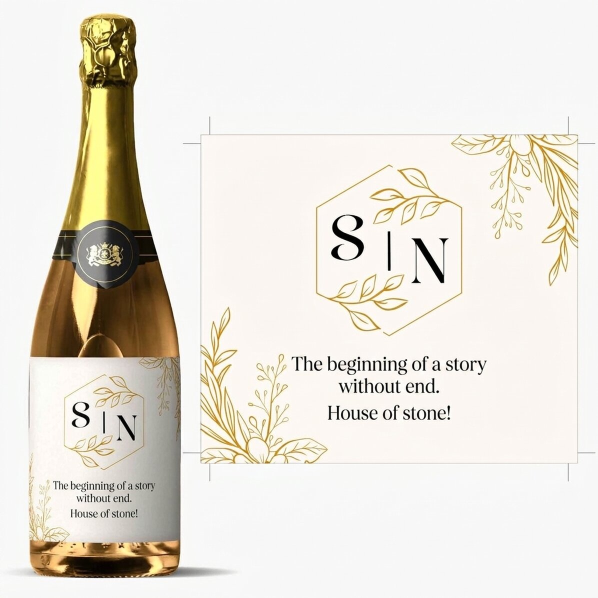 Personalisierter Sekt mit Widmung – Hochzeit