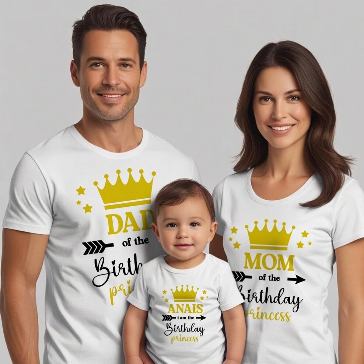 Personalisiertes Baumwoll-T-Shirt für Kinder/Erwachsene – Geburtstag