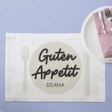 Personalisierter Tellerhalter mit Namen – Bon Appétit