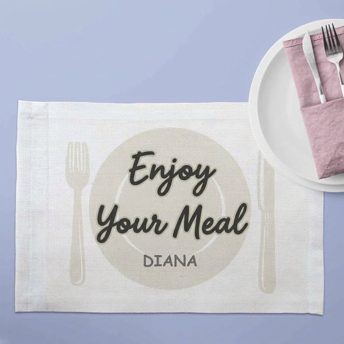Personalisierter Tellerhalter mit Namen – Bon Appétit