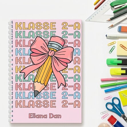 Personalisiertes Notizbuch mit Text – Pretty Pencil