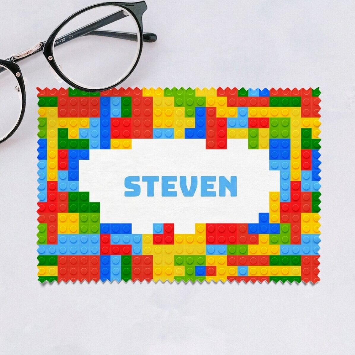 Individuell gestaltetes Reinigungstuch für Bildschirme/Brillen – Lego