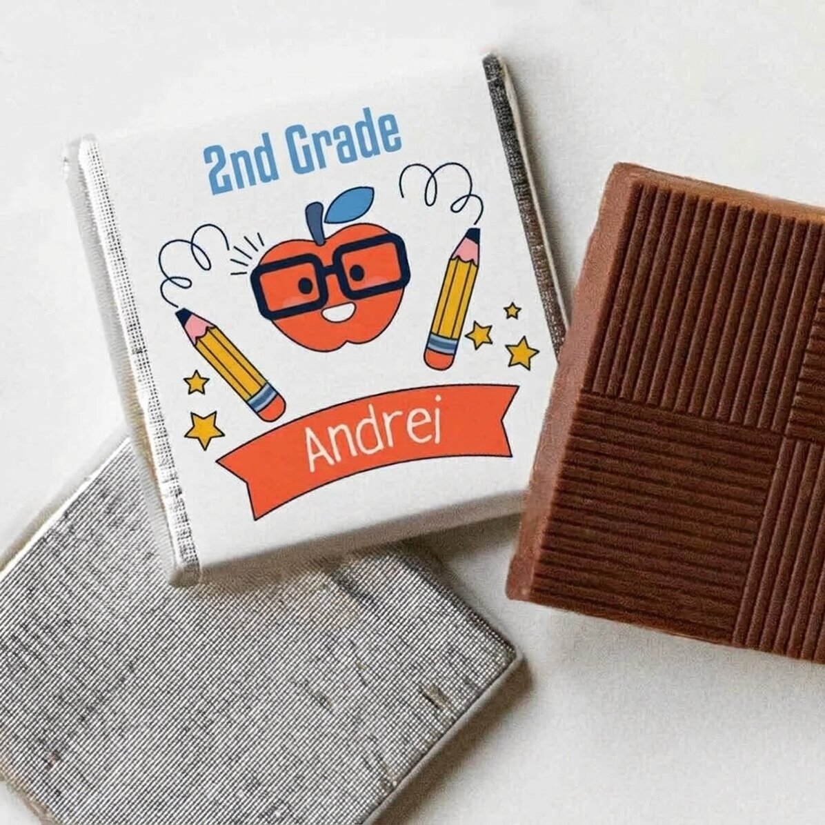 Personalisierte Mini-Schokolade mit Text – Schule