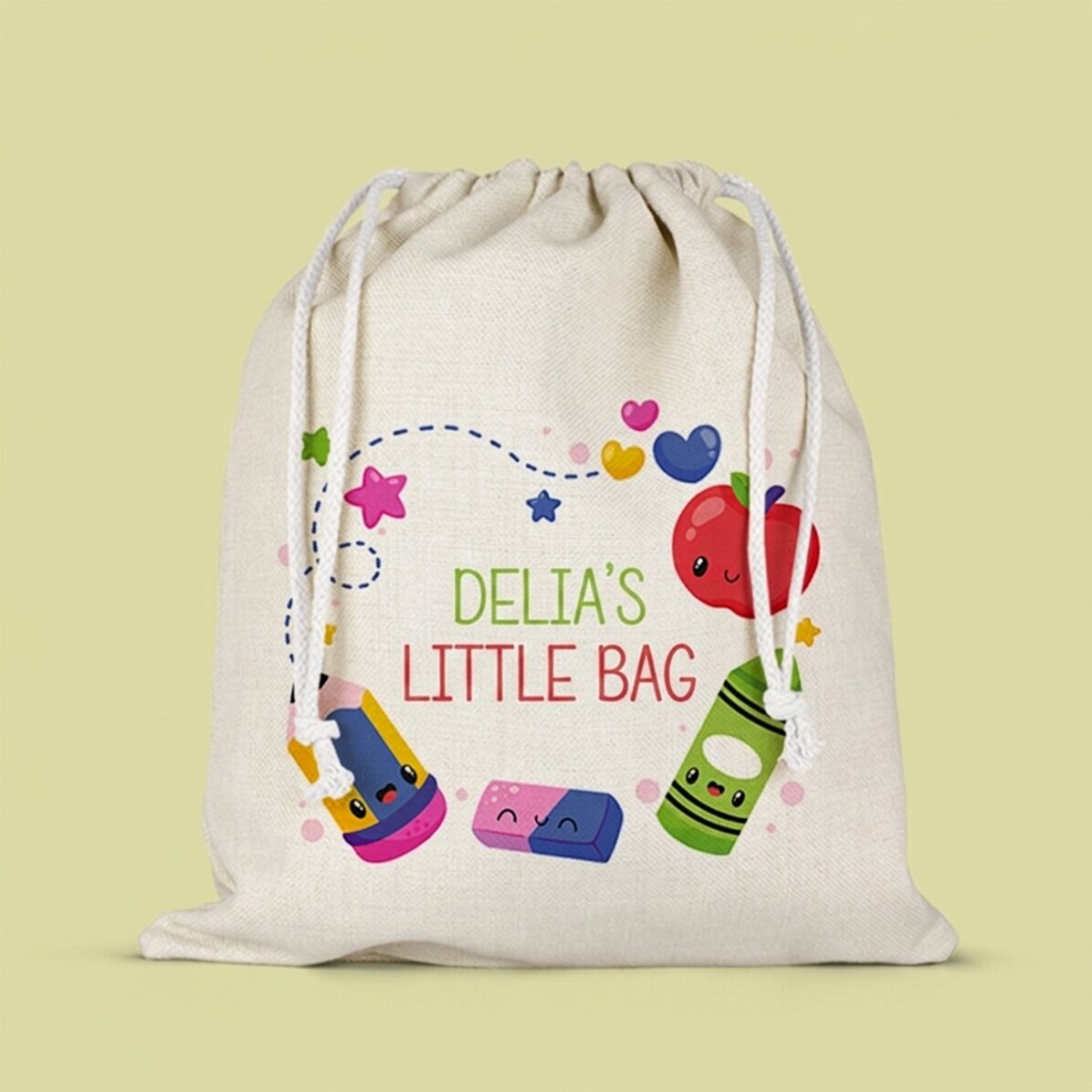 Personalisierte Kindergartentasche mit Aufdruck – Colors