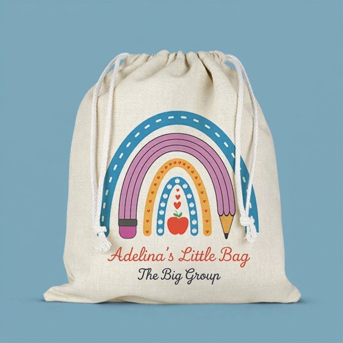 Personalisierte Kindergartentasche mit Text – Cute