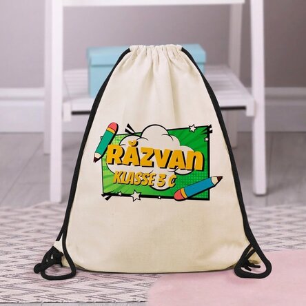 Personalisierter Rucksack mit Aufdruck – Comic-Stil