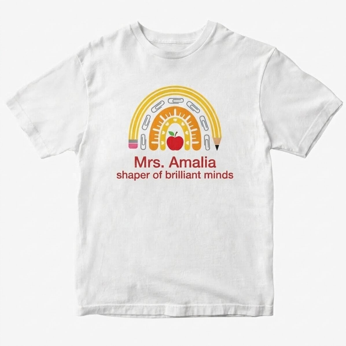 Personalisiertes Baumwoll-T-Shirt mit Aufdruck – Super Lehrer