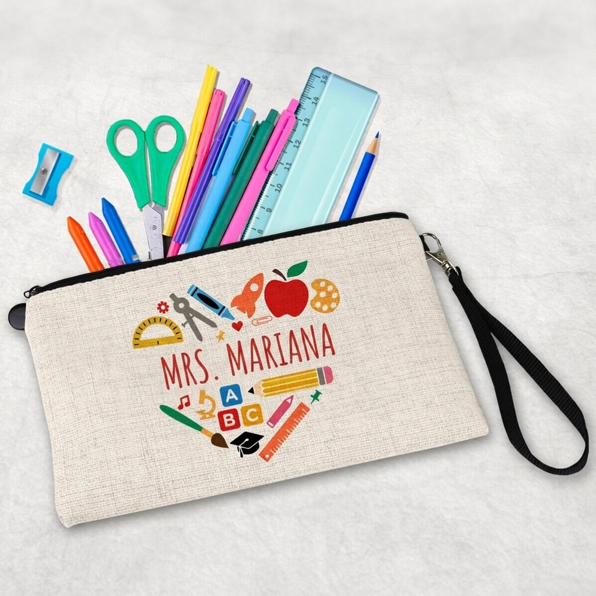 Personalisiertes Lehrer-Set mit Text – Heart