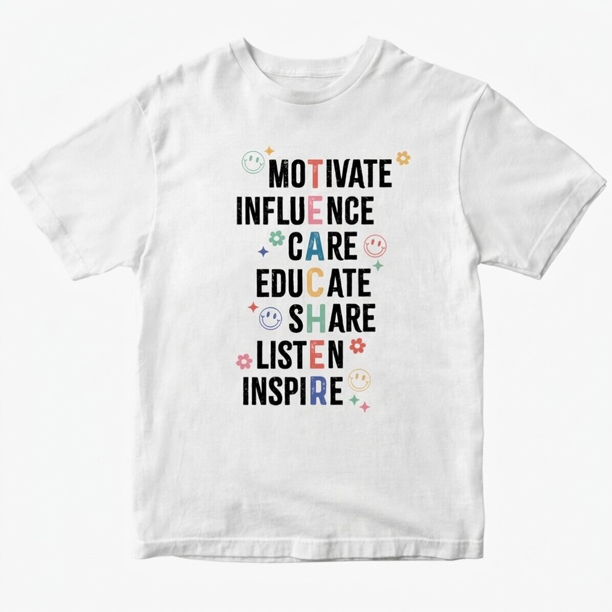 Personalisiertes Baumwoll-T-Shirt – Teacher