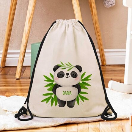 Rucksack mit Namensaufdruck – Cute Panda