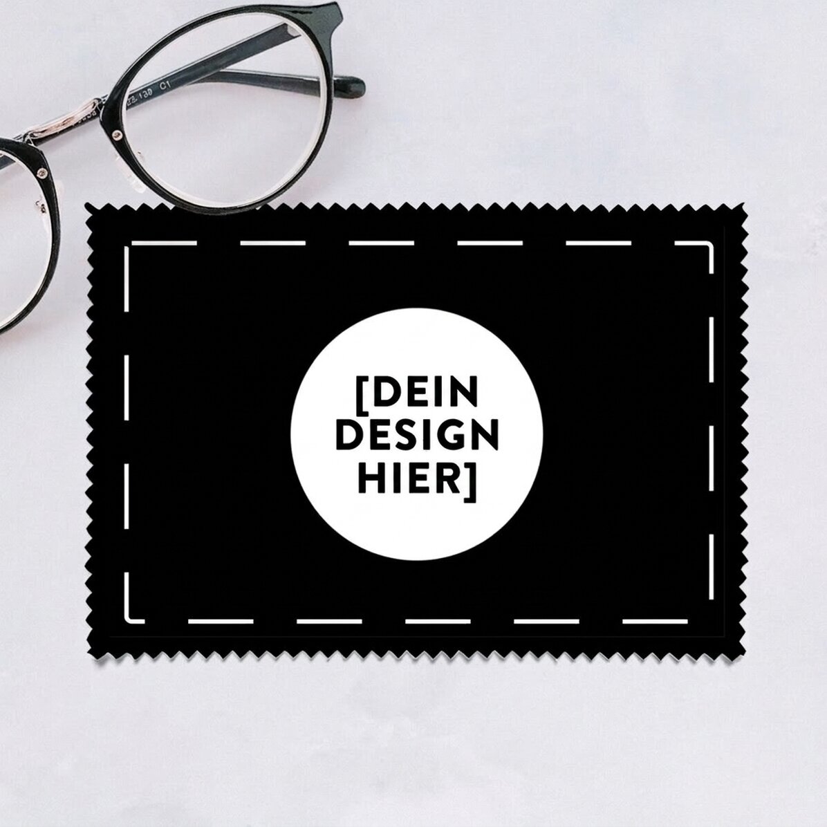 Individuell gestaltetes Reinigungstuch mit deinem Motiv zum Reinigen von Bildschirmen und Brillen