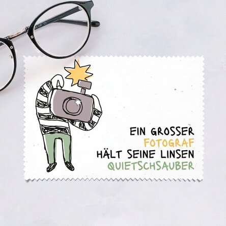Individuell gestaltetes Reinigungstuch für Bildschirme/Brillen – Fotograf