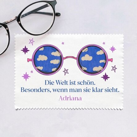 Individuell gestaltetes Reinigungstuch für Bildschirme/Brillen – Sterne