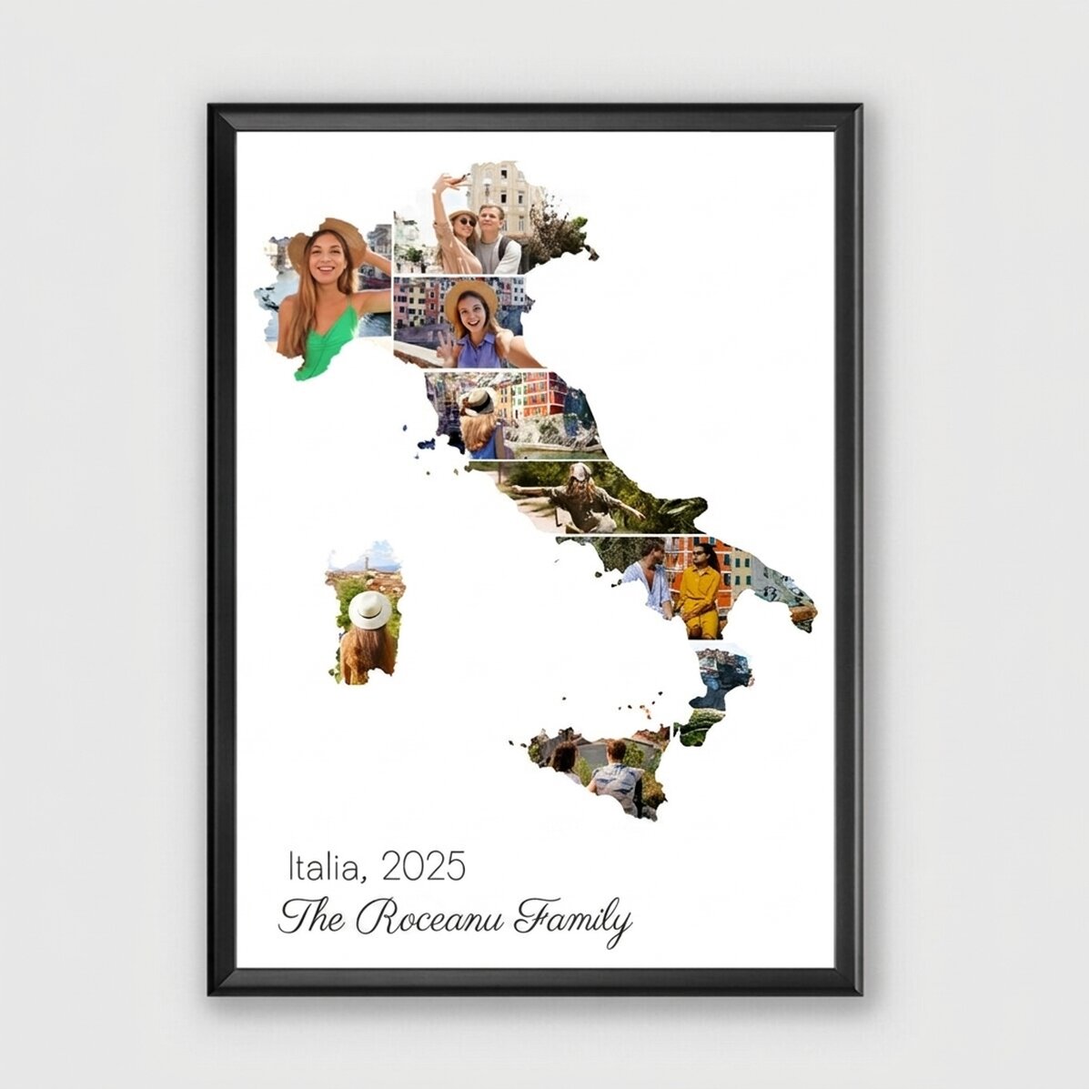 Individuell gestaltetes Bild mit 9 Fotos und Text – Italien