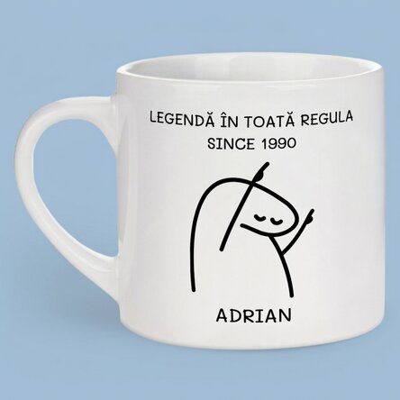 Personalised espresso cup with text - Legend