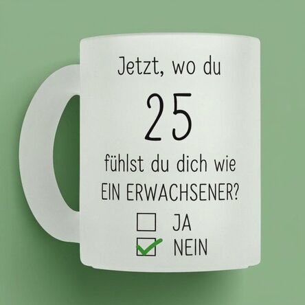 Personalisierte Tasse mit Botschaft – Geburtstag