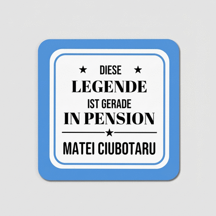 Personalisierter Gläserhalter mit Text – „Im Ruhestand“