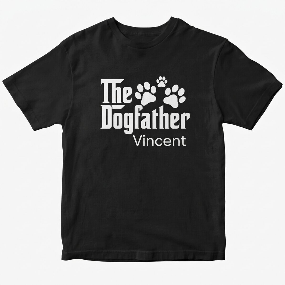 Personalisiertes Baumwoll-T-Shirt mit Aufdruck – The Dogfather