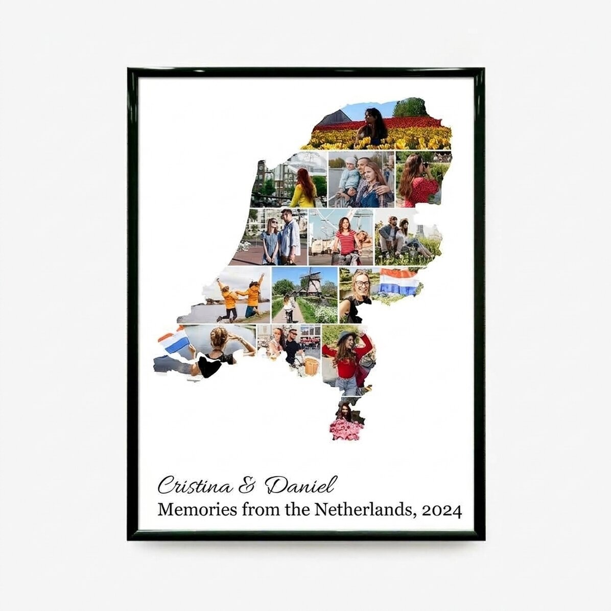 Individuell gestaltetes Bild mit 14 Fotos und Text – Niederlande