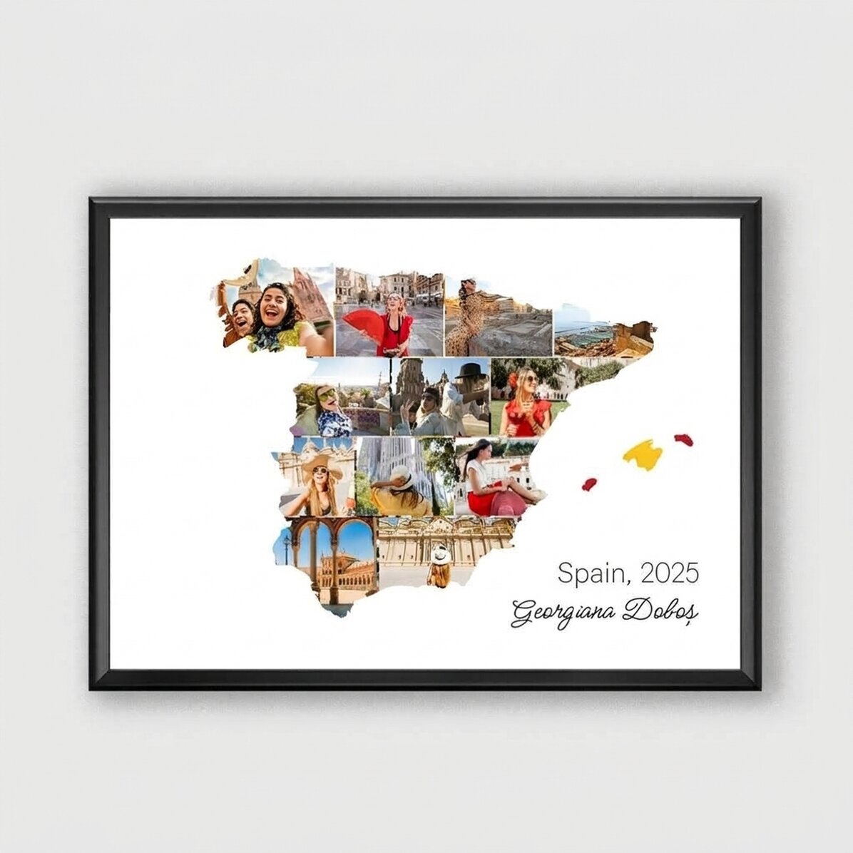 Individuell gestaltetes Bild mit 12 Fotos und Text – Spanien