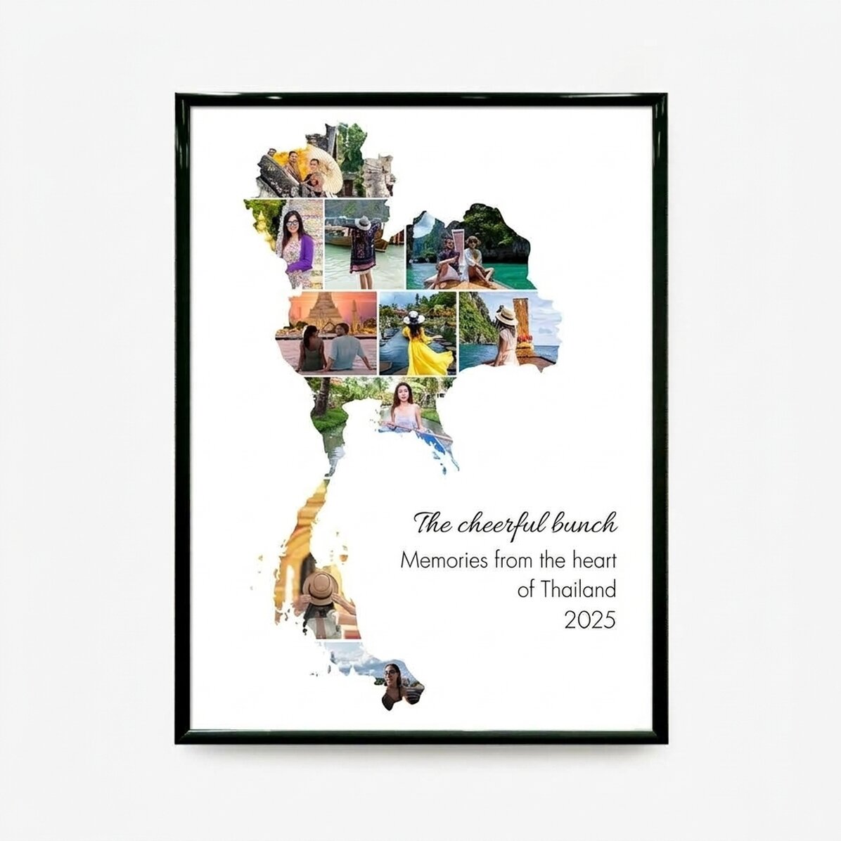 Individuell gestaltetes Bild mit 10 Fotos und Text – Thailand