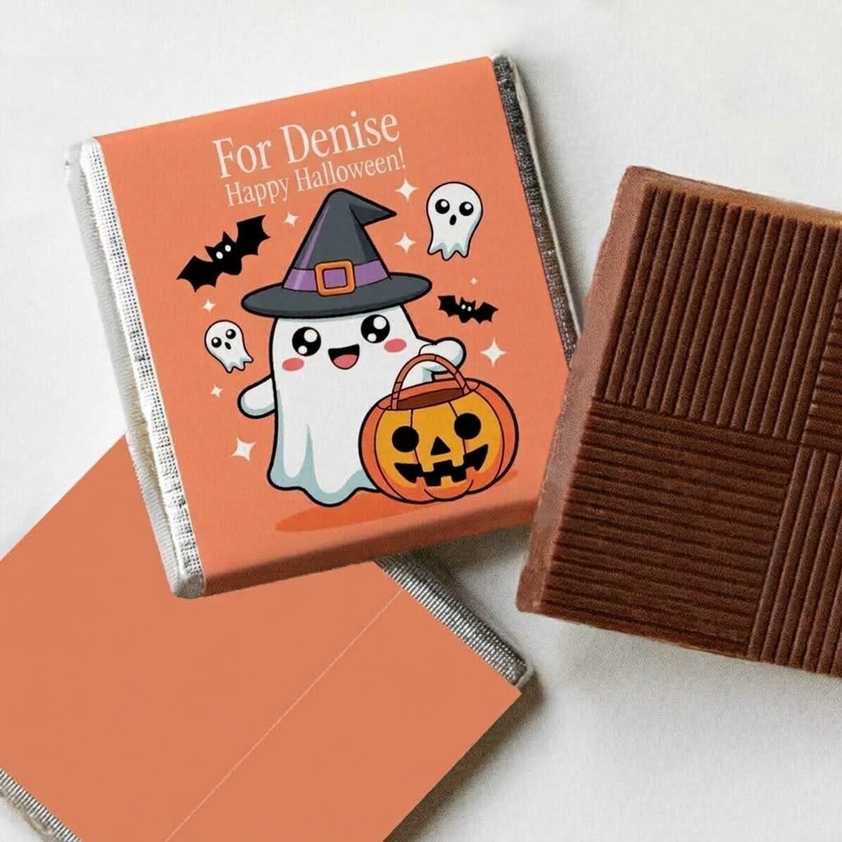 Personalisierte Mini-Schokolade mit Namen – Halloween