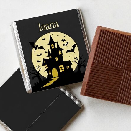 Personalisierte Mini-Schokolade mit Text – Halloween