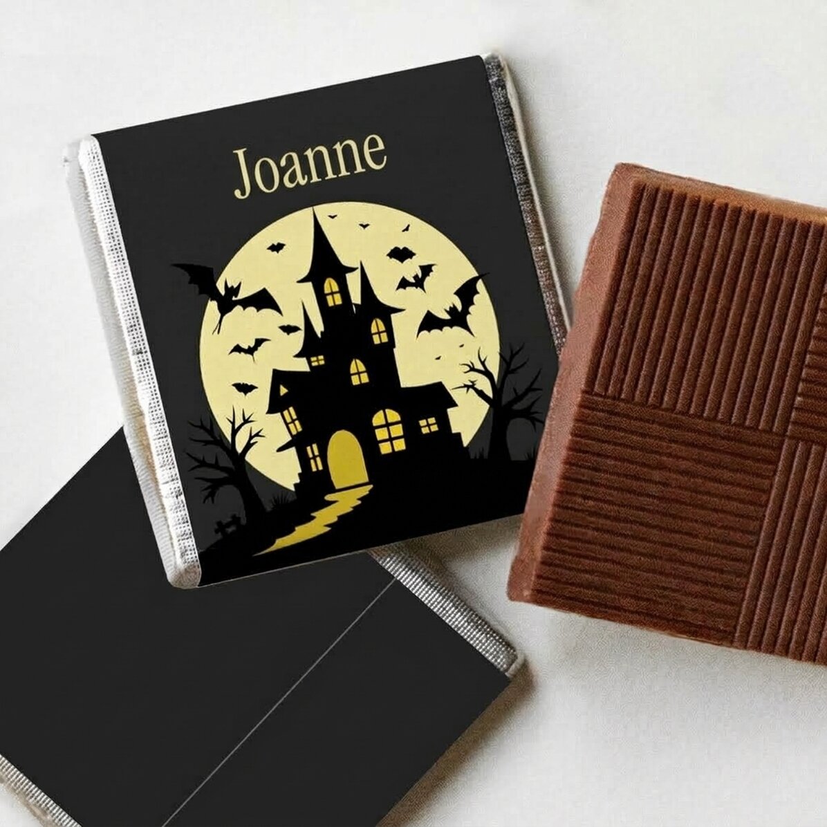 Personalisierte Mini-Schokolade mit Text – Halloween