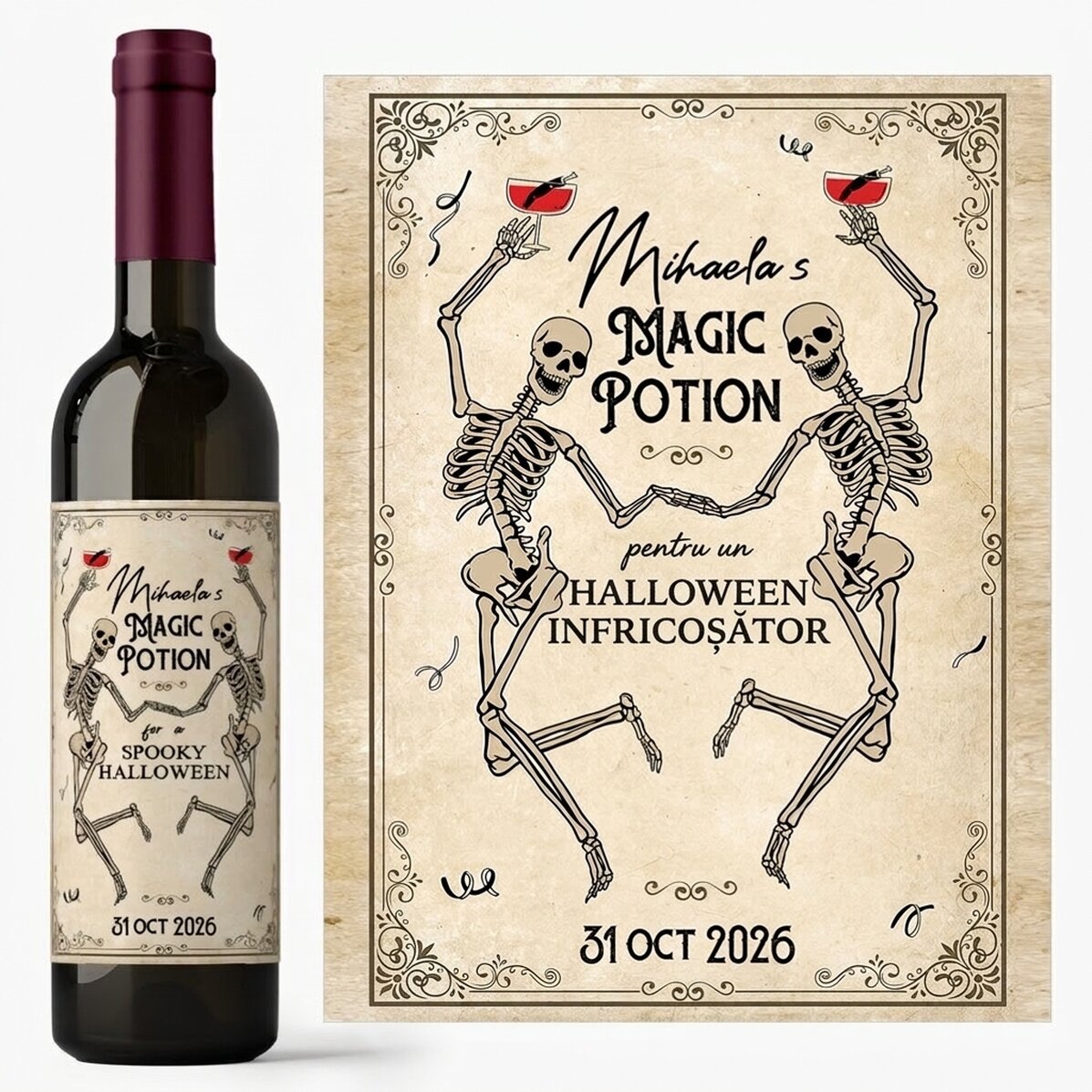 Wein mit persönlicher Botschaft – Halloween