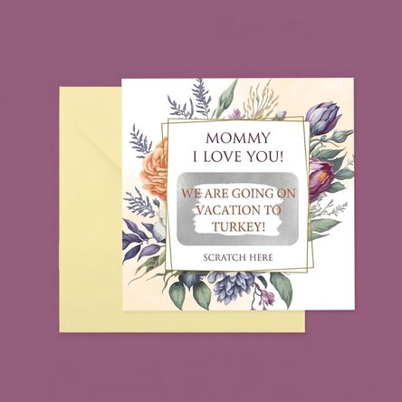 Personalised scratch card with text - Gift