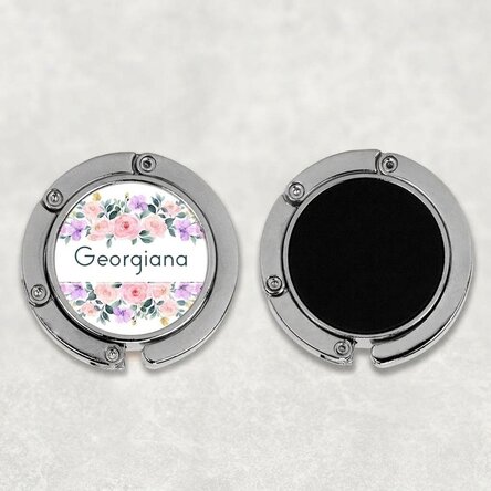 Personalised table bag holder with name - Flowers